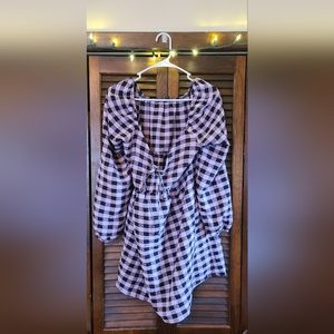 Pink and black dress